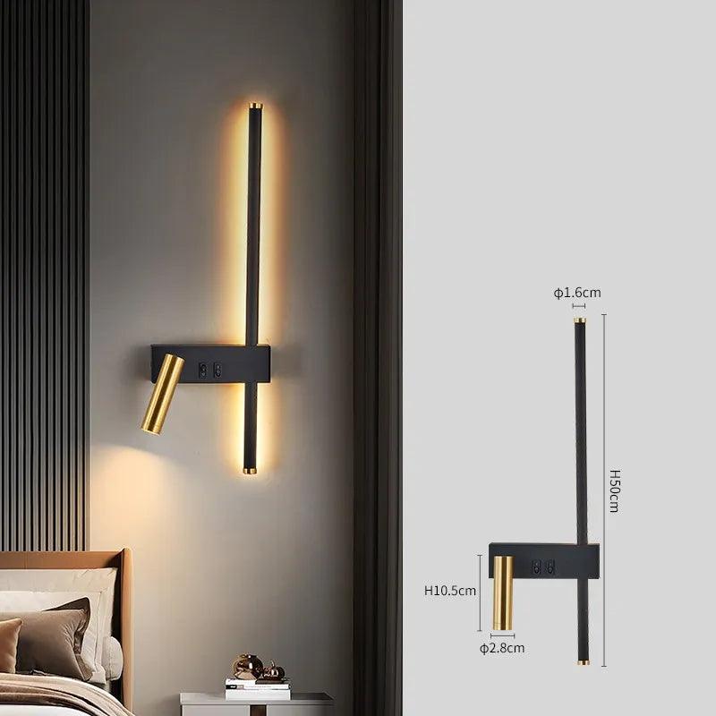 Wall lamp Nordic modern creative led simple living room sofa background wall decorative lamp reading lamp bedroom bedside lamp