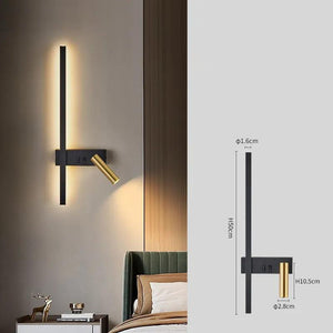 Wall lamp Nordic modern creative led simple living room sofa background wall decorative lamp reading lamp bedroom bedside lamp