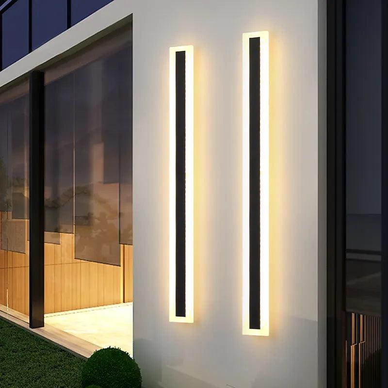 Waterproof LED Long Wall Light Modern Ip65 Outdoor Lighting Garden Villa Balcony Line Light Wall washer light 85-265V Dimmable