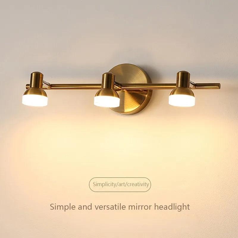 Waterproof LED Wall Lamp Wall Sconc Bathroom Vanity Makeup Mirror Headlight Lustre Indoor Lighting Fixtures Decor AC 110V220V