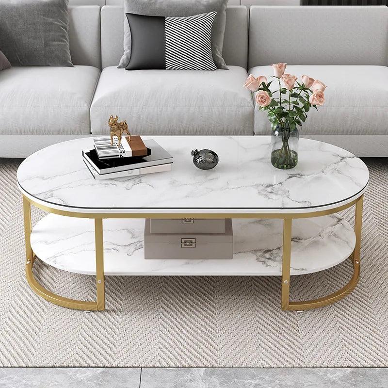 White Living Room Coffee Table Modern Nordic Luxury Low Marble Storage Poker Entryway Console Table Dining Muebles Furniture