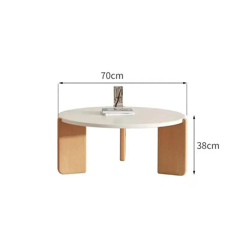 White Wood Round Coffee Tables Luxury Nordic Simple Floor Cheap Coffee Table Clear Minimalist Basse De Salon Home Furniture