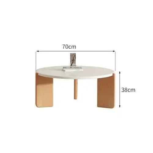 White Wood Round Coffee Tables Luxury Nordic Simple Floor Cheap Coffee Table Clear Minimalist Basse De Salon Home Furniture