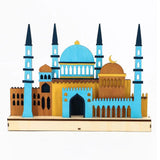 Wooden Eid Mubarak LED Night Lights Muslim Ramadan Decoration For Home Islamic Muslim Party Aid Mubarak Decor Party Supplies