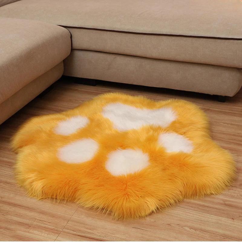 Wool-like Hand-Shaped Brush Carpet Office Living Room Desk Children's Room Carpet Plush Carpet Rugs for Bedroom Cute Rug