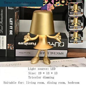 XiaoJinRen Touch Desk Lamp, Study Room, Bedside Lamp, Italian INS Decorative Resin Lamp, USB Charging