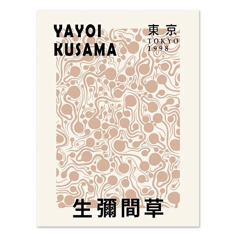 Yayoi Kusama Pumpkin Flower Posters Prints Abstract Wall Art Canvas Painting Nordic Modern Pictures For Living Room Home Decor