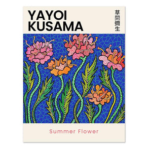 Yayoi Kusama Pumpkin Flower Posters Prints Abstract Wall Art Canvas Painting Nordic Modern Pictures For Living Room Home Decor