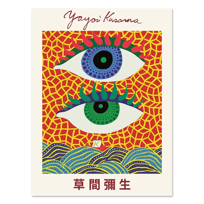 Yayoi Kusama Pumpkin Flower Posters Prints Abstract Wall Art Canvas Painting Nordic Modern Pictures For Living Room Home Decor