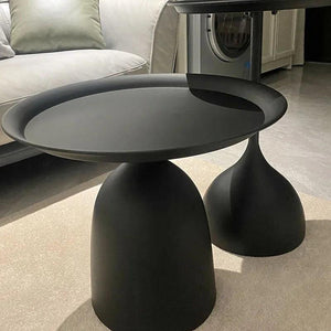 black Nordic Round Coffee Tables Metal Modern Home portable Living Room Auxiliary Center Side Tea Table Design Bed Nightstand