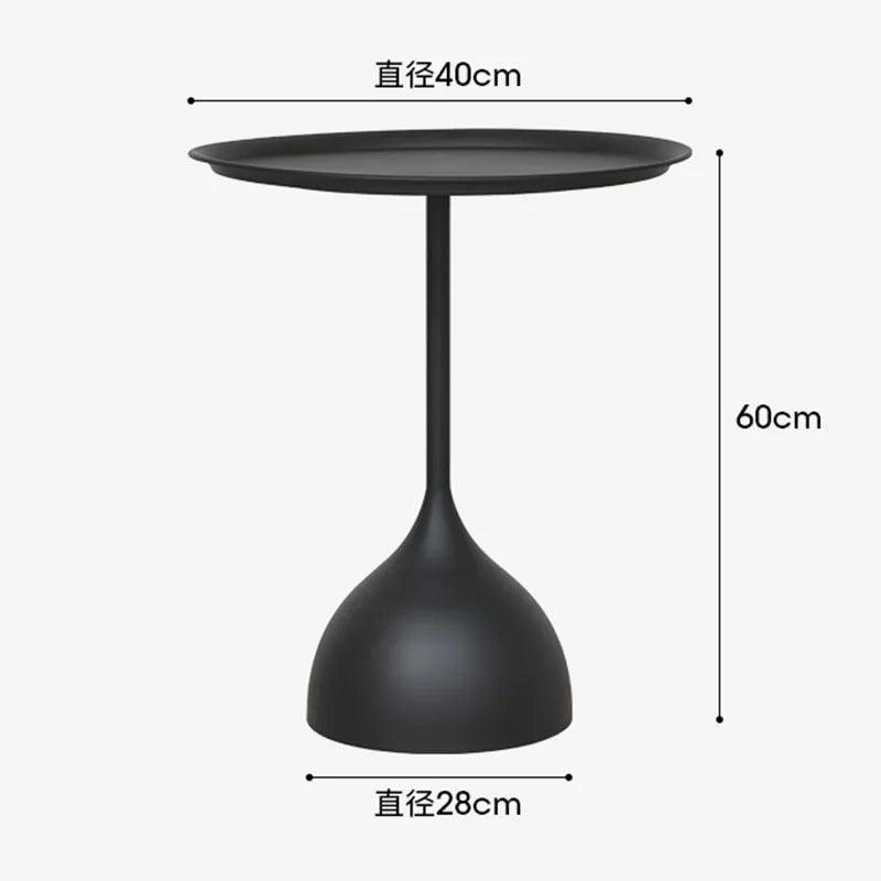 black Nordic Round Coffee Tables Metal Modern Home portable Living Room Auxiliary Center Side Tea Table Design Bed Nightstand