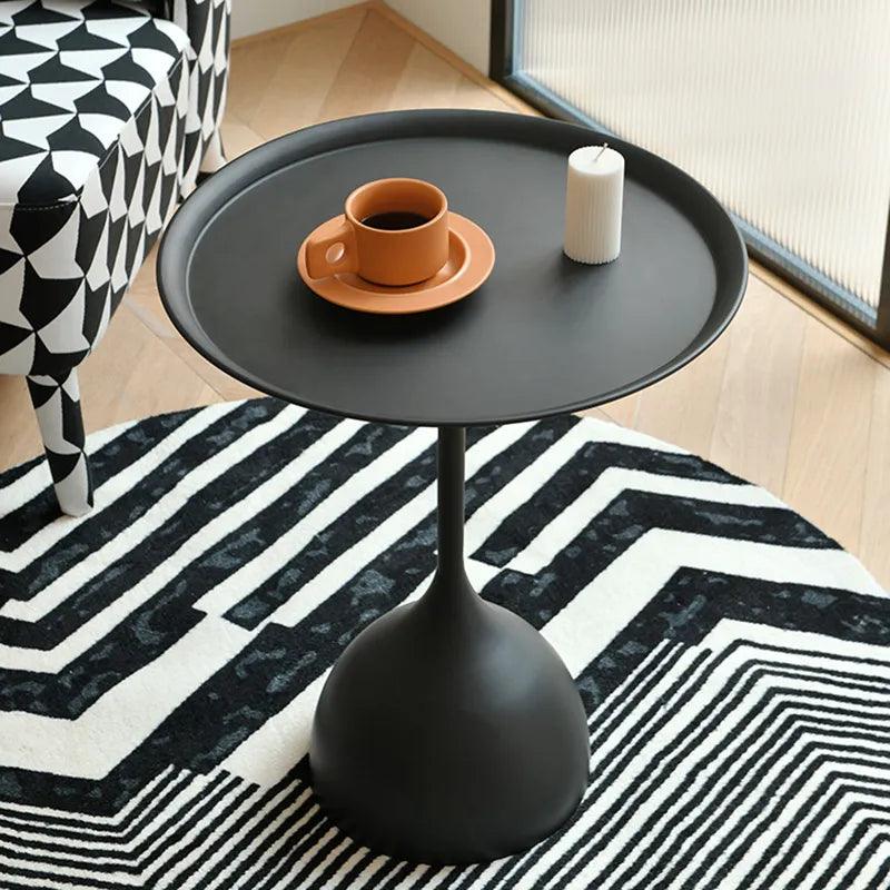 black Nordic Round Coffee Tables Metal Modern Home portable Living Room Auxiliary Center Side Tea Table Design Bed Nightstand