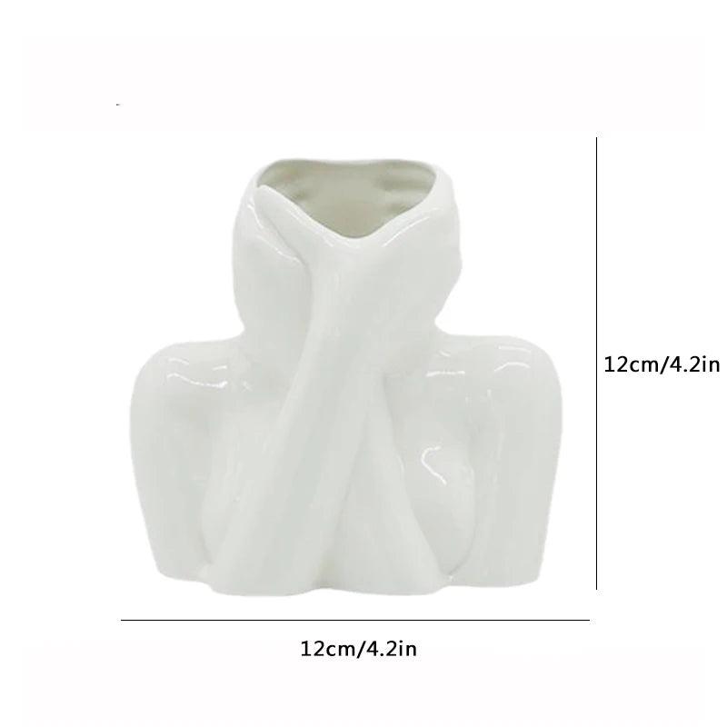 ceramic vase sculptures figurines for interior room decor luxury Decorative sculptures for home living room decoration statue