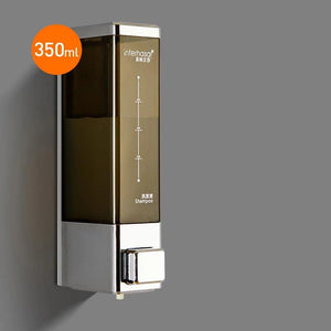 interhasa! Shampoo Dispenser Wall Soap Dispenser Shower Dispenser Chrome Finish Square Liquid Soap Bottle Bathroom Accessories