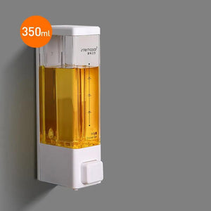 interhasa! Shampoo Dispenser Wall Soap Dispenser Shower Dispenser Chrome Finish Square Liquid Soap Bottle Bathroom Accessories