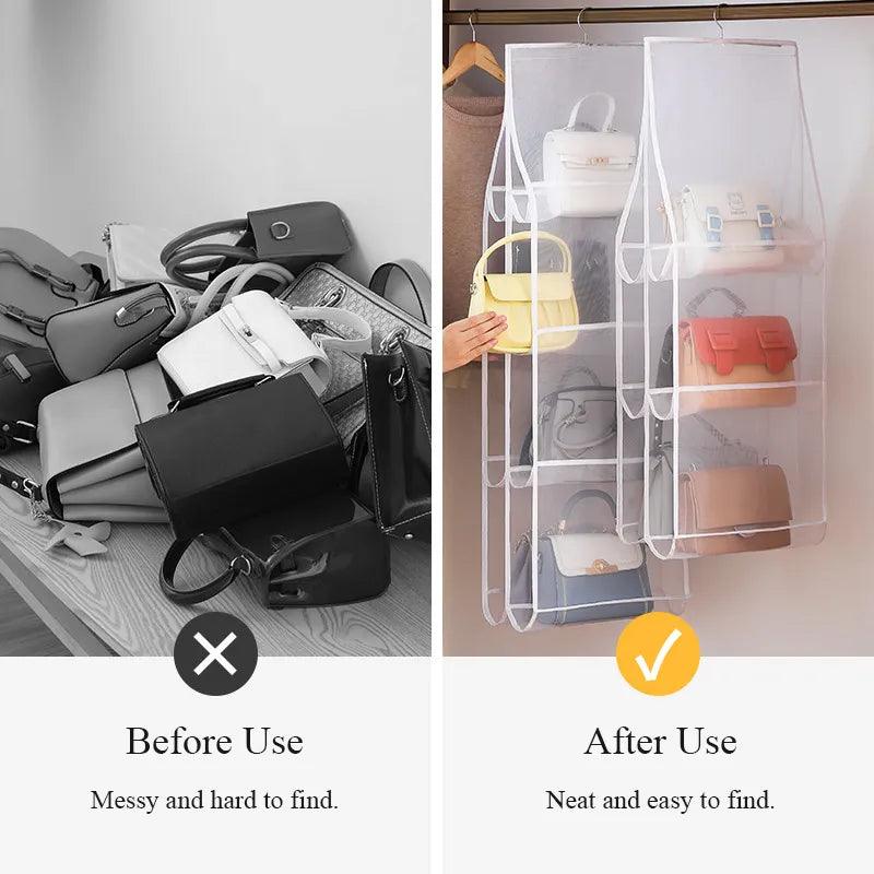 luluhut Handbag hanging organizer Hanging bag for Storage handbag Wardrobe hanging organizers Handbag organizer for closet