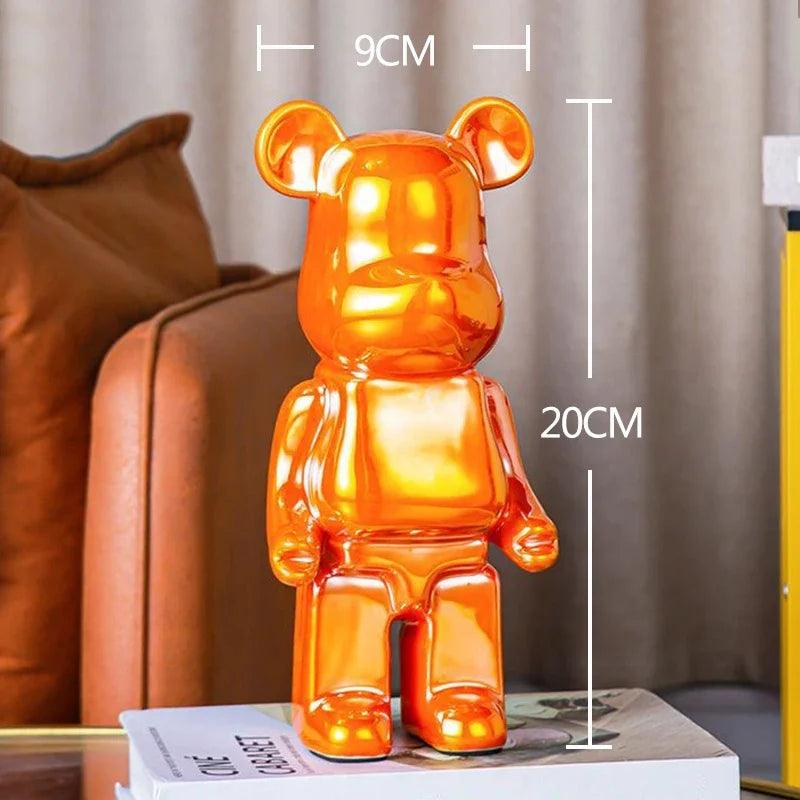 nordic luxury home decor figurines for interior room decor bearbrick sculpture 20/28cm bear statue easter decorations figure