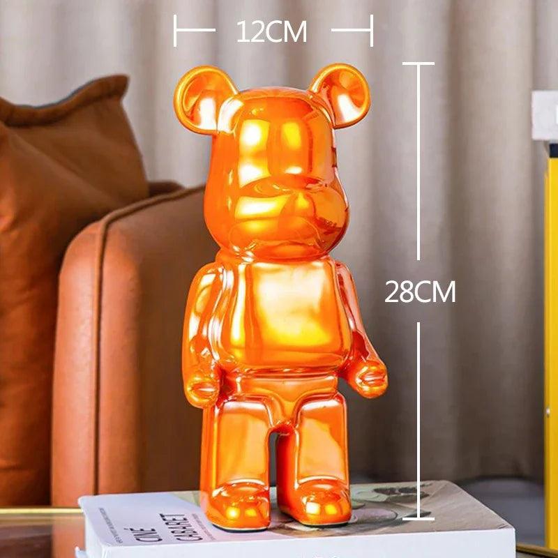 nordic luxury home decor figurines for interior room decor bearbrick sculpture 20/28cm bear statue easter decorations figure