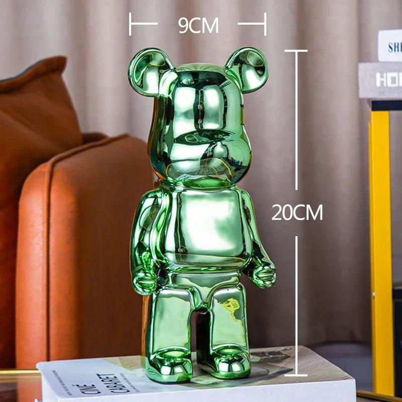 nordic luxury home decor figurines for interior room decor bearbrick sculpture 20/28cm bear statue easter decorations figure