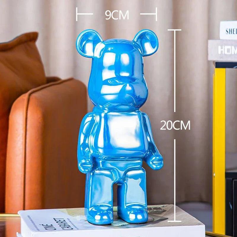 nordic luxury home decor figurines for interior room decor bearbrick sculpture 20/28cm bear statue easter decorations figure