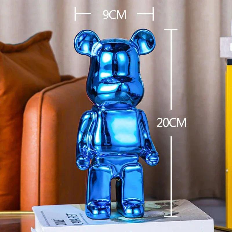 nordic luxury home decor figurines for interior room decor bearbrick sculpture 20/28cm bear statue easter decorations figure