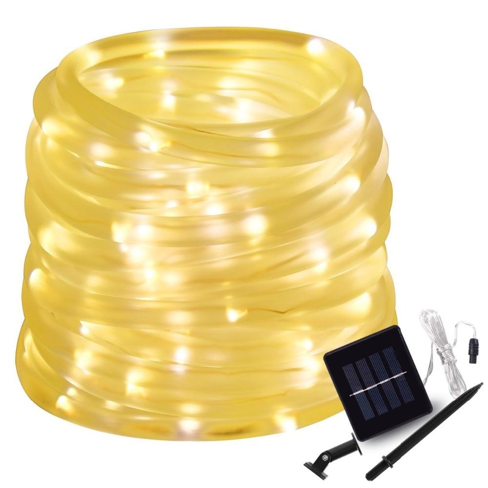 LED Solar Tube String Lights