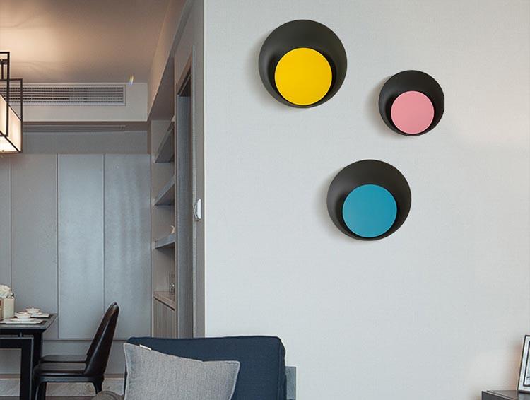 Lámpara de pared LED nórdica moderna Macaroon Moon