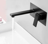 Grifo de baño de pared negro mate