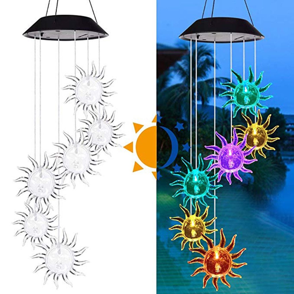 Solar-Powered Wind Chime Lights