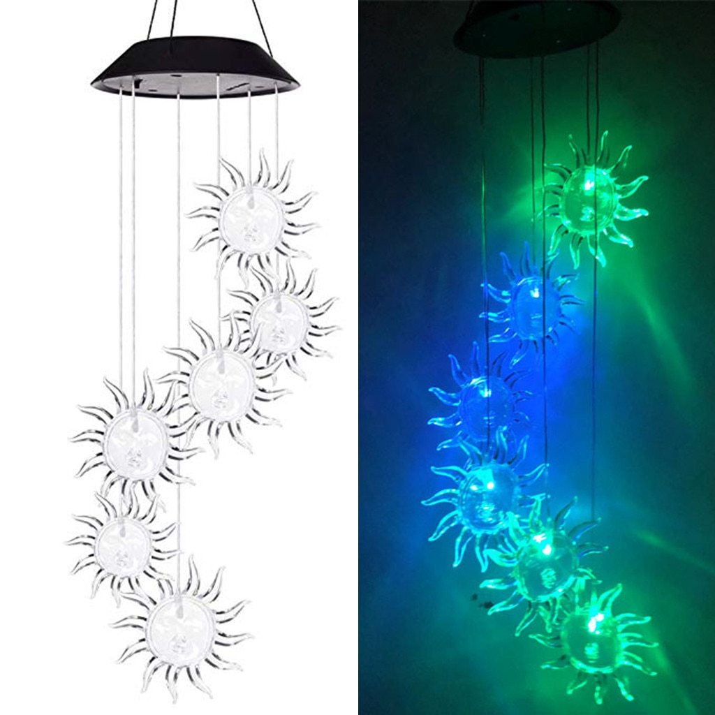 Solar-Powered Wind Chime Lights