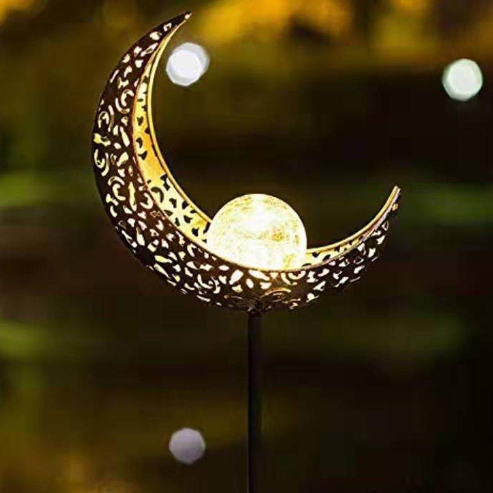 Solar Crescent Moon Stake Light