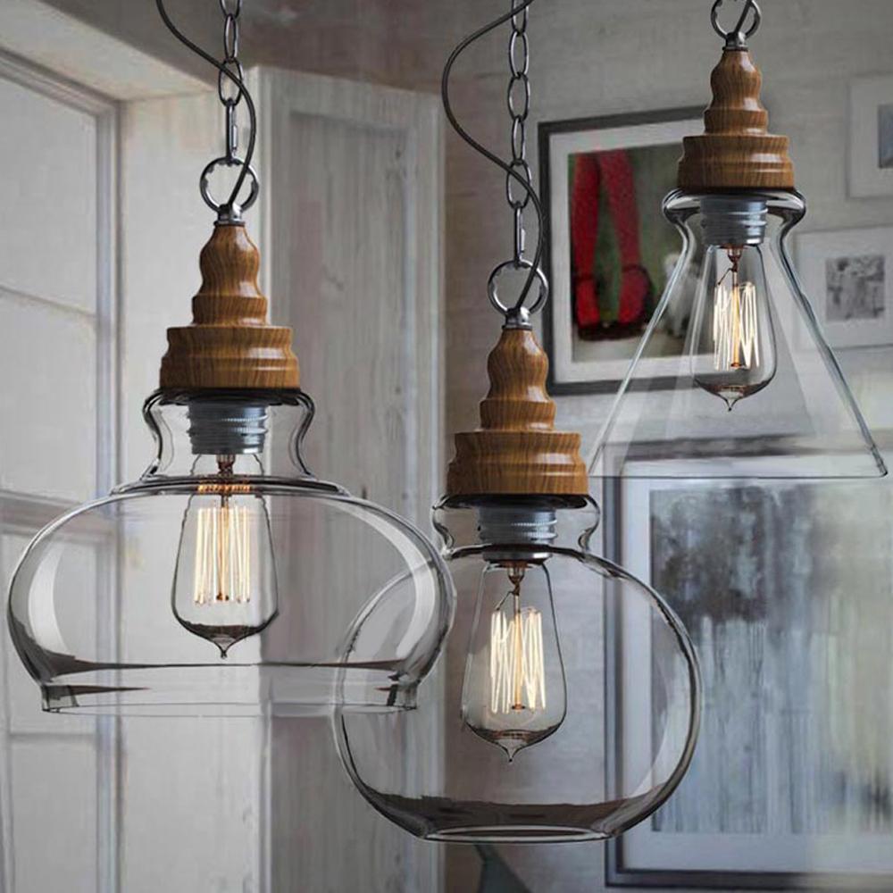 Clear Glass Vintage Hanging Light