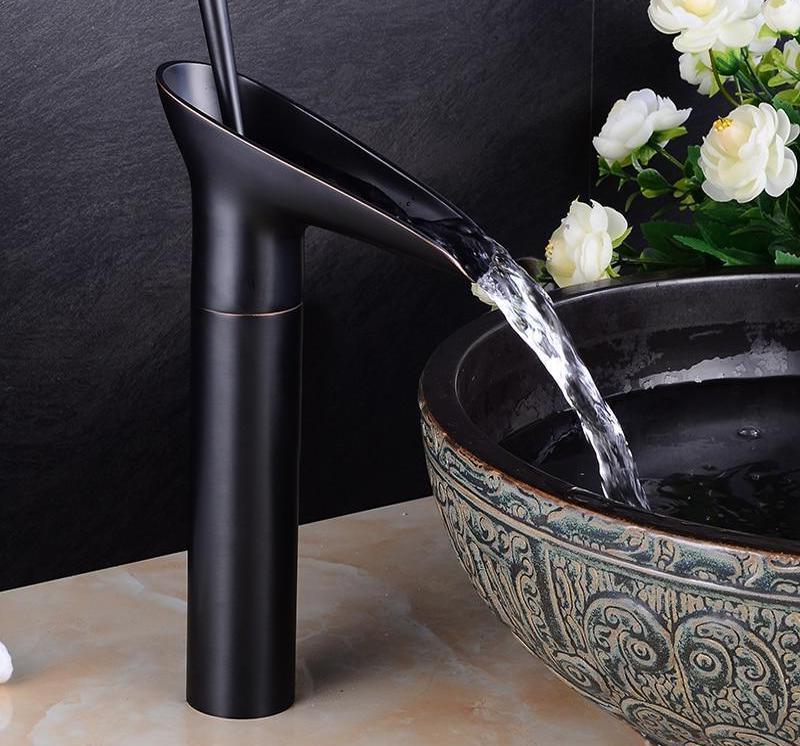 Luxury Black Waterfall Faucet