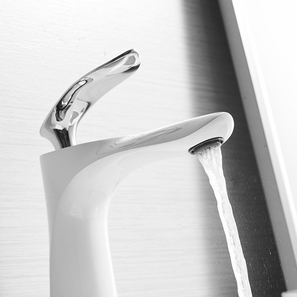 Luxury White Modern Basin Faucet