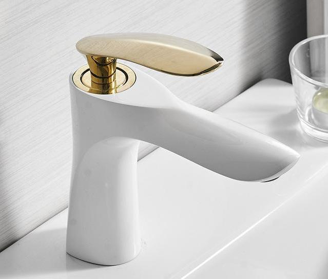 Luxury White Modern Basin Faucet