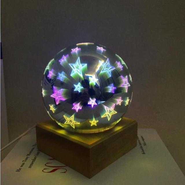 Modern Art-Deco Crystal Ball Night Light