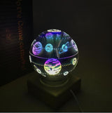 Modern Art-Deco Crystal Ball Night Light