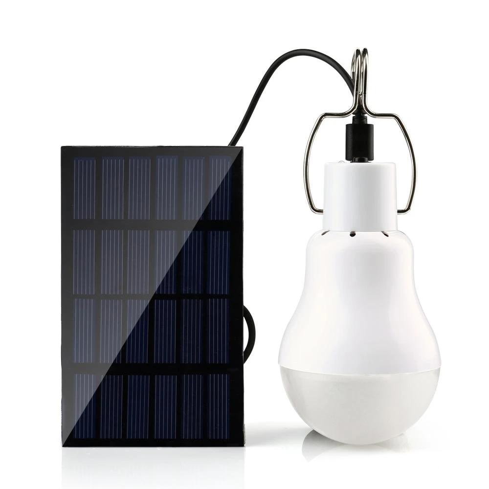 Bombilla LED de energía solar portátil para exteriores