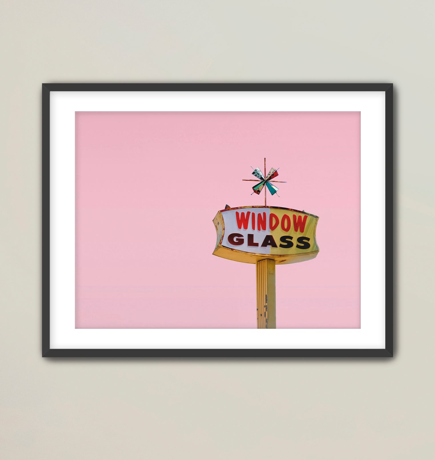 Atomic Pink Starburst Vintage Sign