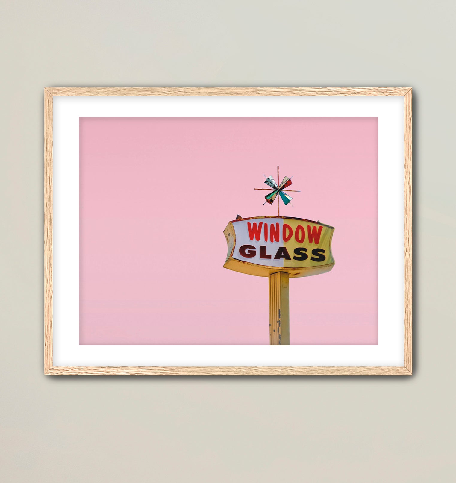 Atomic Pink Starburst Vintage Sign