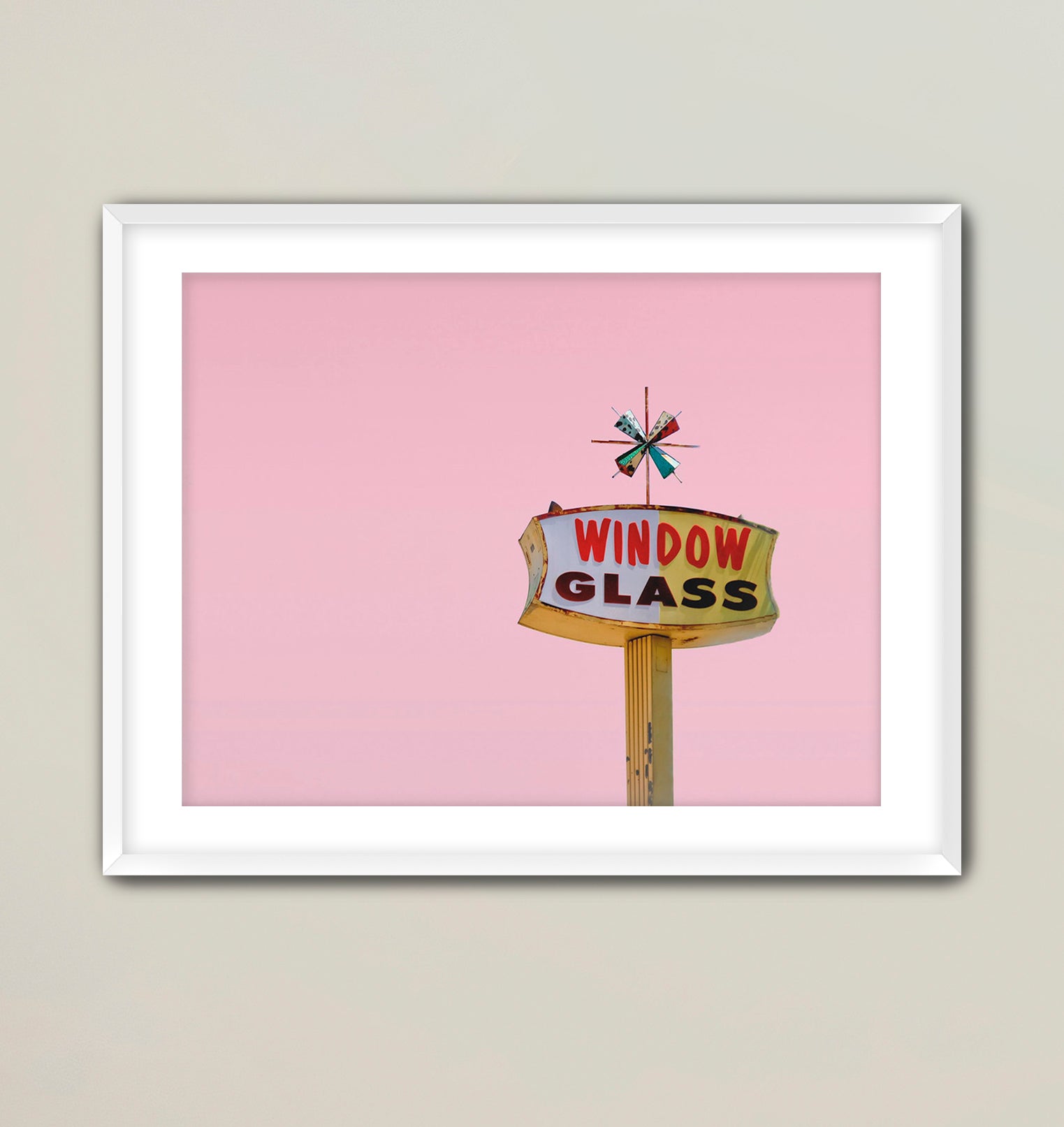 Atomic Pink Starburst Vintage Sign