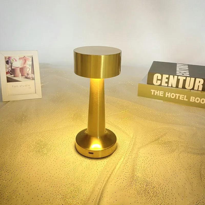 touch Led Table Lamp Dumbbell Shape Dimmable Usb Rechargeable Desk Lamp Night Light For Restaurant Hotel Bar