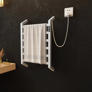 towel warmer electric for bathroom without drilling, electric towel rack stainless steel, heated towel rack for bathroom