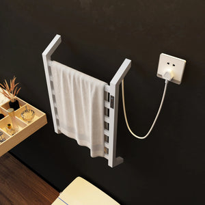 towel warmer electric for bathroom without drilling, electric towel rack stainless steel, heated towel rack for bathroom