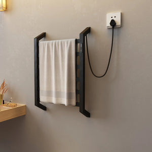 towel warmer electric for bathroom without drilling, electric towel rack stainless steel, heated towel rack for bathroom